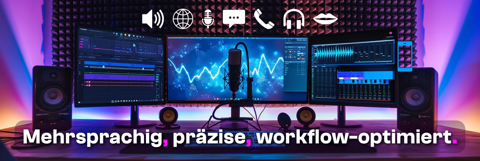 Sprach-KI. Mehrsprachig, präzise, workflow-optimiert.